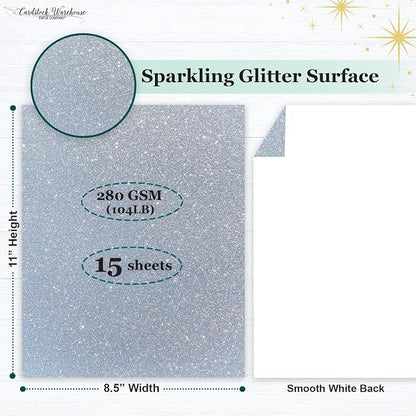 Cardstock Warehouse Diamond Print Inkjet Glitter-Premium Silver Glitter - Image 2