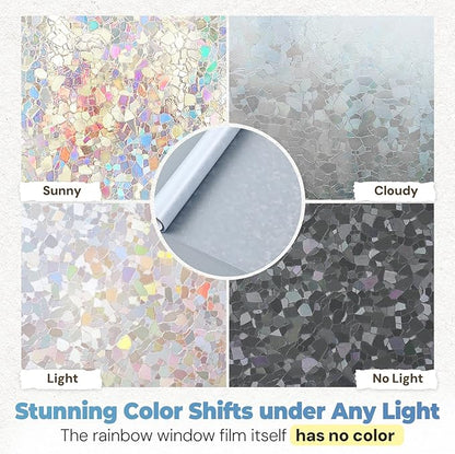 DOWELL Window Privacy Film Rainbow Film, Stained Glass Decorative Sticker - Image 5
