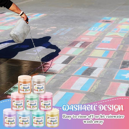 Faccito 36 Pcs Sidewalk Chalk Paint Kit Non Toxic Paint Washable Powdered - Image 5