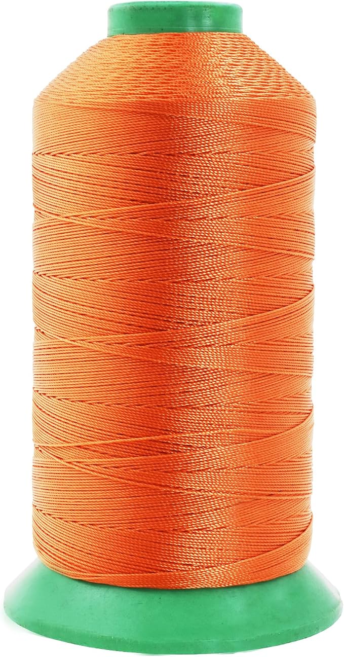 Mandala Crafts Bonded Nylon Thread Orange Heavy Duty Sewing Threads by MandalaCrafts