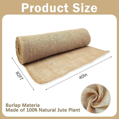 40InX82FT Burlap Rolls Multipurpose Jute Burlap Fabric - Image 2