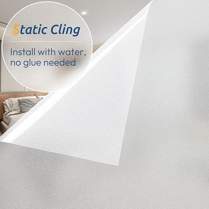 rabbitgoo Window Privacy Film, Frosted Glass Window Clings, Static Cling UV - Image 8