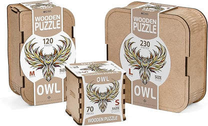 EWA Home Décor – Owl Small 70 Pieces – Wooden Jigsaw Puzzle - Image 4