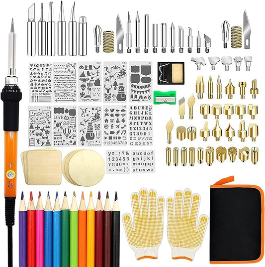 Wood Burning Kit, 110 Pieces Wood Burning Tool by PETUOL