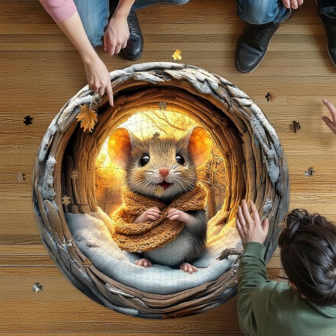 Round Puzzles for Adults 1000 Pieces, Hard Difficult Challenging Puzzles for - Image 3