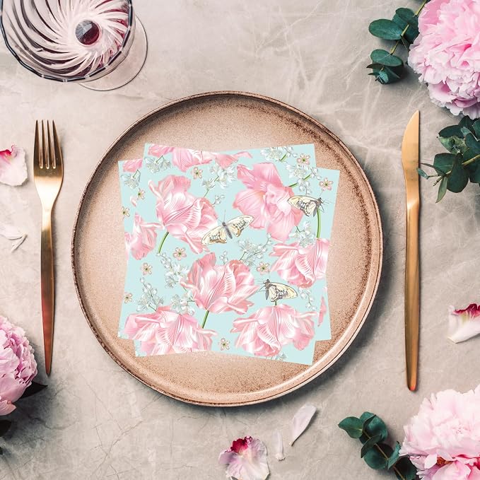 20-ct 13x13 Flowers Paper Luncheon Decoupage Napkins, 3-Ply Servilletas Printed - Image 7