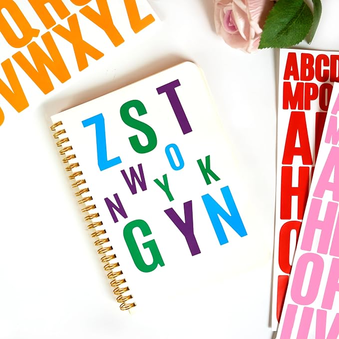 Bemeol Letter Stickers 1560 Pieces 30 Sheets Stick on Vinyl Letters Capital - Image 6