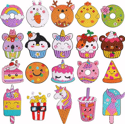 Cymbana Diamond Painting Kits for Kids 20 Pcs Desserts Contains Cupcake by CYMBANA