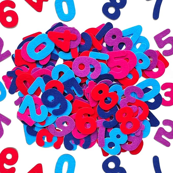 Number Stickers, Felt Stickers for Kids, Felt Numbers for Crafts, Craft by Jtnohx