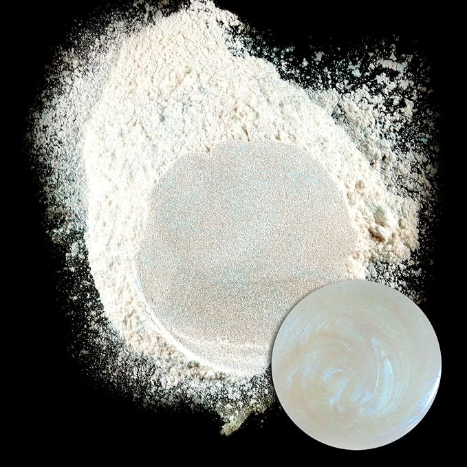 Ceya Mica Powder, 5.3oz/ 150g Shimmer Ghost Blue Pearlescent Effect Colorant - Image 2