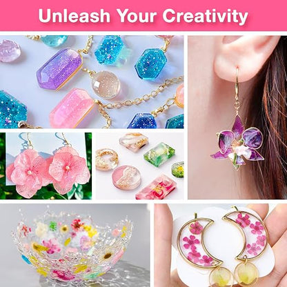 YIEHO 300g UV Resin Kit with Light and Molds, Upgraded Crystal Clear Hard UV - Image 6