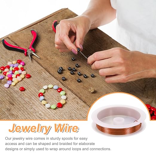 HARFINGTON 20ft Jewelry Wire, 24 Gauge Brass Craft Soft Metal Tarnish Resistant - Image 4