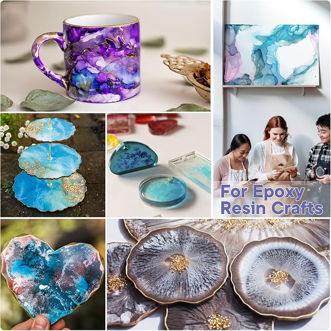 CHEAPART Alcohol Ink Set 24 Vibrant Colors Resin Dye High Concentrated Fast - Image 4