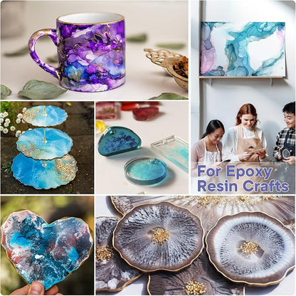 CHEAPART Alcohol Ink Set 24 Vibrant Colors Resin Dye High Concentrated Fast - Image 4