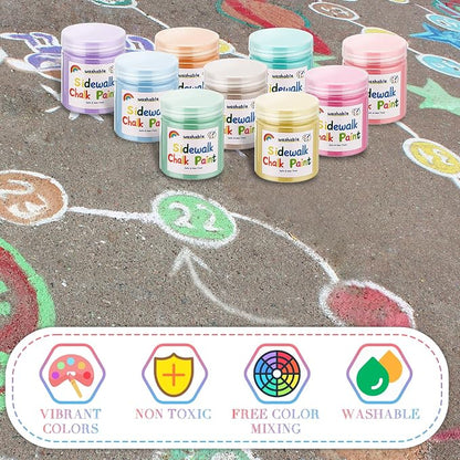 Faccito 36 Pcs Sidewalk Chalk Paint Kit Non Toxic Paint Washable Powdered - Image 4