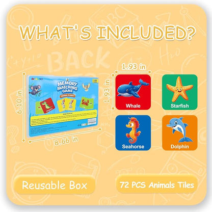72 PCS Animals Memory Matching Game - Image 8