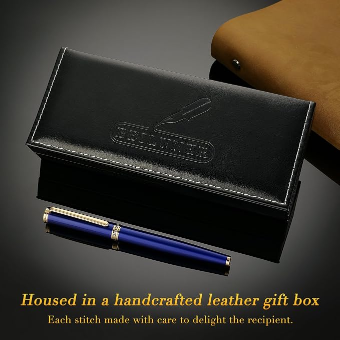 BEILUNER Blue Fountain Pen, Stunning Luxury Pens - Image 5