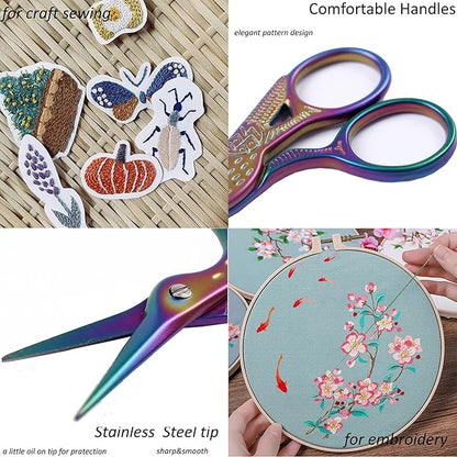 BIHRTC 3.6inch Mini Scissor Bird Crane Embroidery Scissors Stainless Steel - Image 7