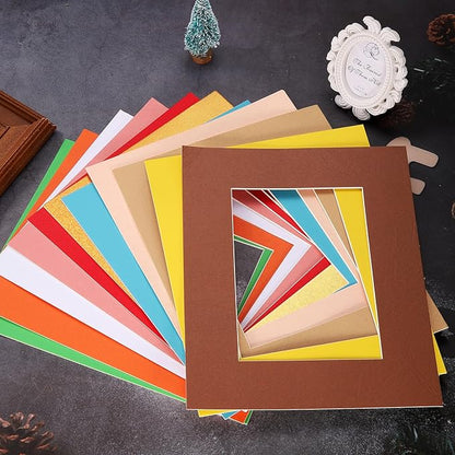 Picture Mats, 8 x 10 for 5 x 7 Pictures Acid Free White Core Bevel Cut Frame - Image 6