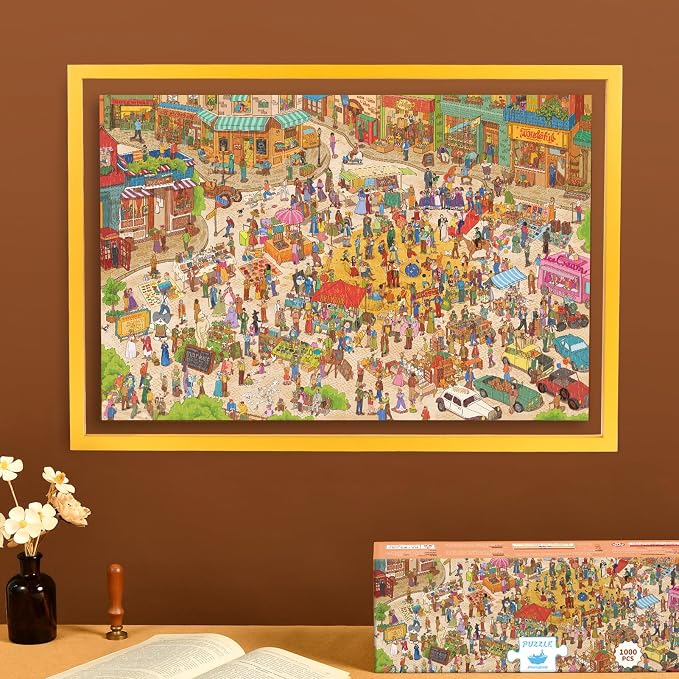 MOMIBOOK Puzzles for Adults 1000 Pieces Jigsaw Puzzles of Happy Shopping at The - Image 4
