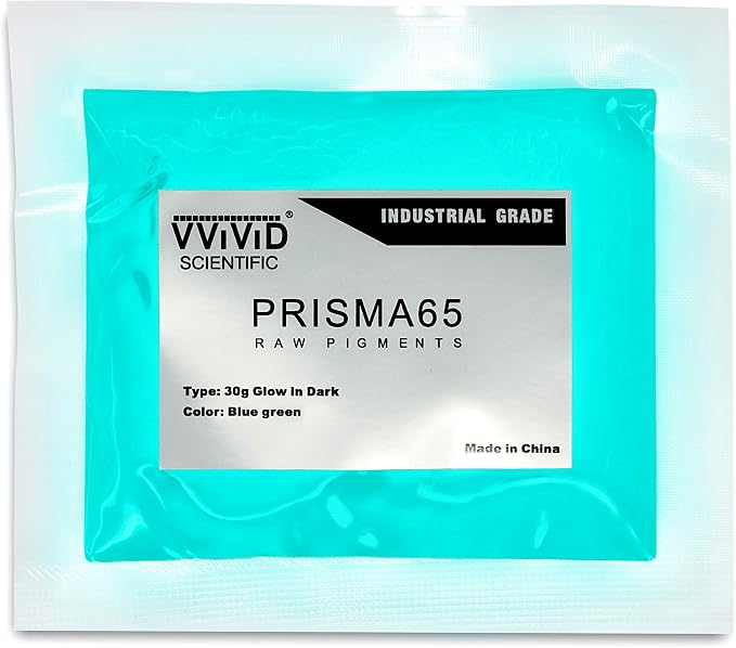 VViViD Aqua Glow in The Dark Pigment Powder 30g/1oz Packet by VVIVIDVINYLS