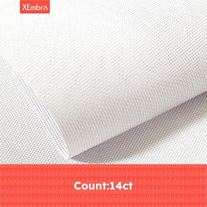 12 PCS Aida Cloth 14 Count, 4 Sizes White Cross Stitch Fabric - Image 4