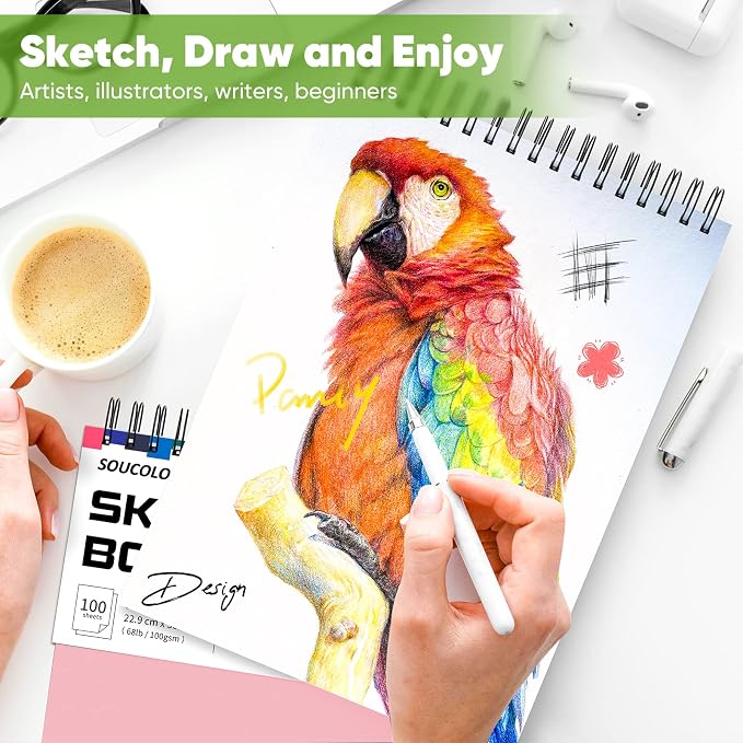 Art Supply Set - Sketching & Drawing Kit, Sketchbook Art Paper - Image 7
