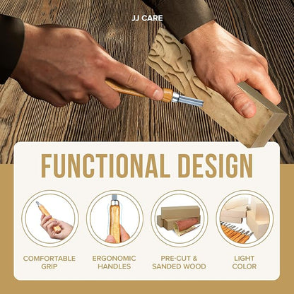 JJ CARE Wood Carving Kit - Image 7