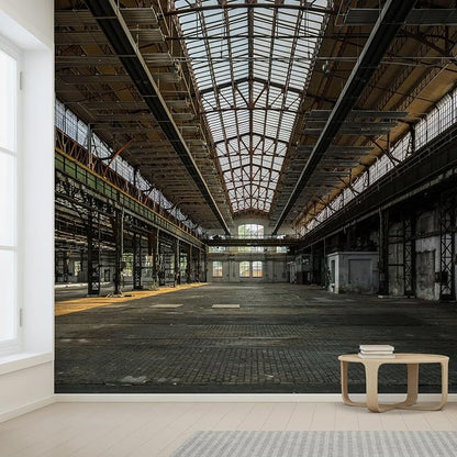 wall26 Industrial Interior of an Old Factory Building Removable Wall Mural | - Image 2