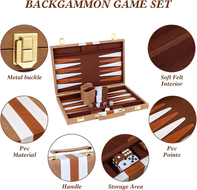 Backgammon Set 2 Players Classic Backgammon Sets - Image 4