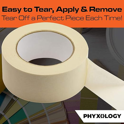 No-Residue 2 Inch 60 Yard Masking Tape 1 Pk. Easy-Tear Pro-Grade Removable - Image 3