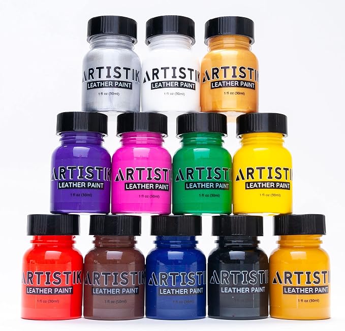 Leather Paint Set with Brushes - Image 3