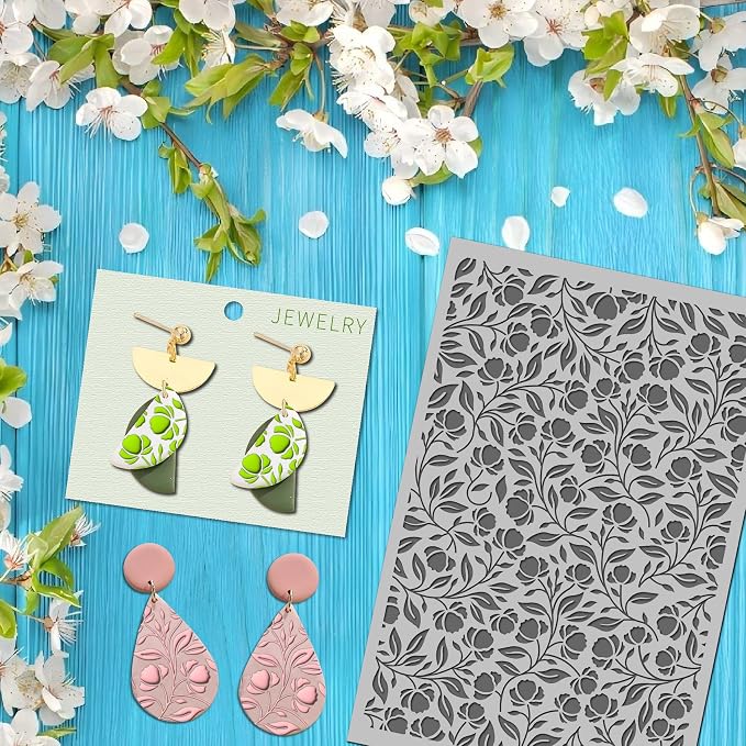 Arbuya Floral Blossom Polymer Clay Texture Mat - Image 5