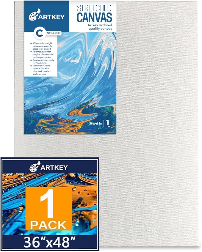 Gallery Wrapped Large Stretched Canvases by Artkey