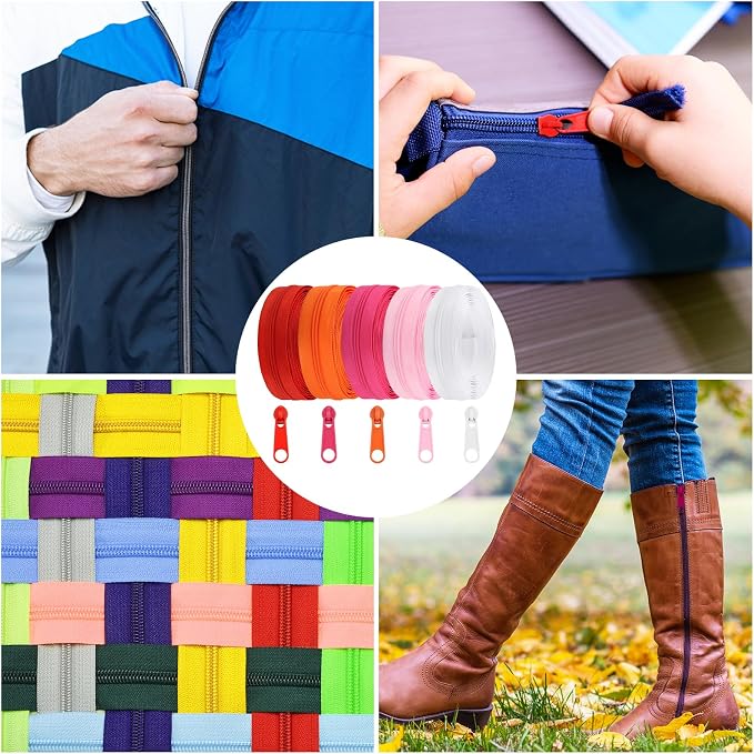 DOITEM Zipper Tape 3 mm Nylon Endless Zipper Set - Image 6