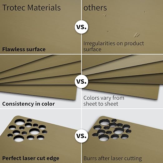 Trotec | Metallic Looking Acrylic Sheet | 12"x24"x1/16, Name Plate | USA Made - Image 4