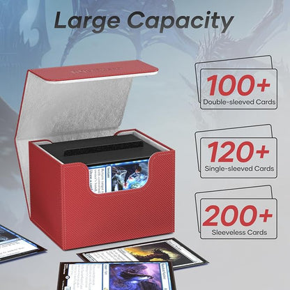 Mlikero Card Deck Box, Commander Deck Box Holds 100+ Double-Sleeved Cards - Image 2