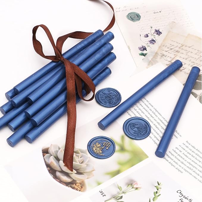 SWANGSA 20 Pieces Glue Gun Sealing Wax Sticks Navy Blue - Image 5