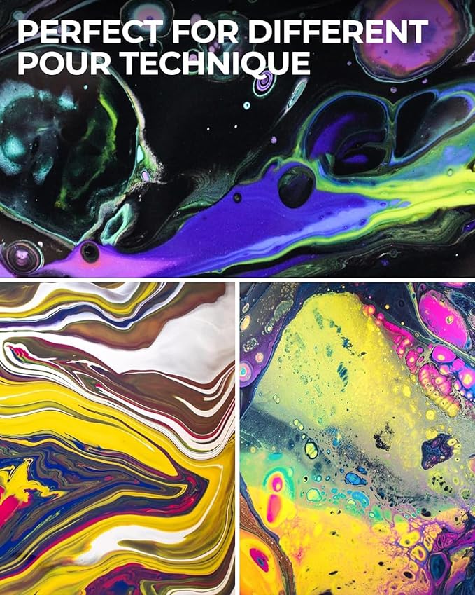 Nicpro 8 Colors Large Bulk Acrylic Pour Paint Set Premixed High Flow Art - Image 3