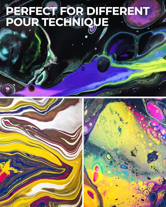 Nicpro 8 Colors Large Bulk Acrylic Pour Paint Set Premixed High Flow Art - Image 8