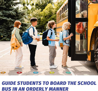 40PCS Line Up Spots for Classroom Floor, 4” Floor Numbers Stickers for Back to - Image 7
