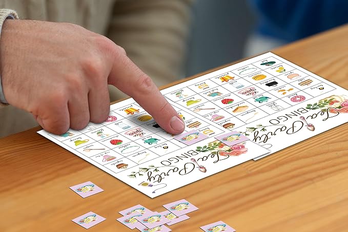 Tea Party Bingo Cards, Tea Bridal Party Games Bingo Cards, School Party - Image 3