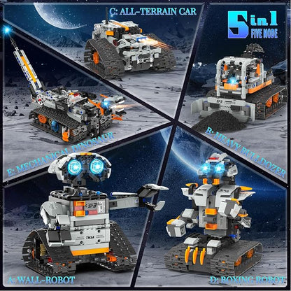 5in1 STEM Robot Building Kit for Kids 6-14+, APP & Remote Control STEM Robot - Image 2