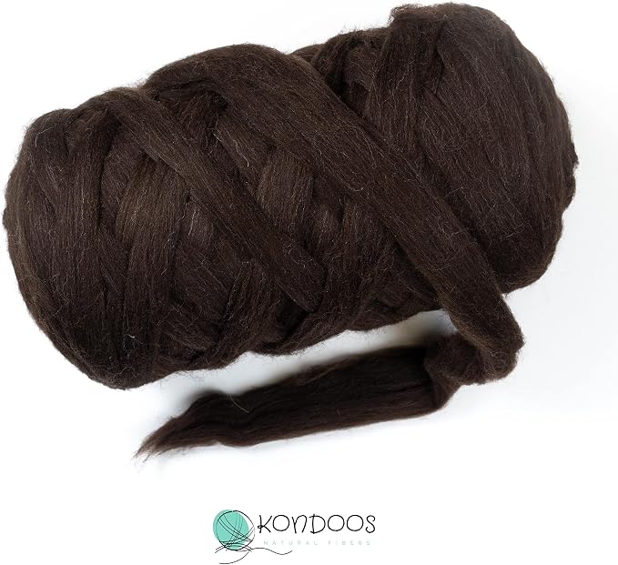 Natural Wool Bulky chunky yarn roving, 8 lb. Best fot hand made Spinning - Image 2