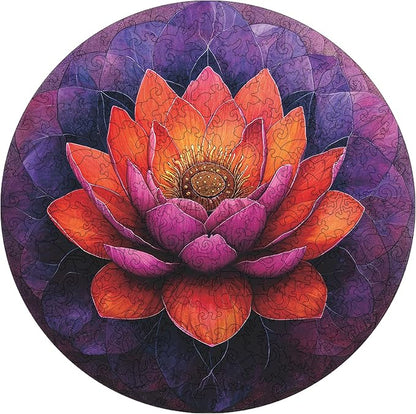 Flower Wooden Puzzle for Adults, Mandala Jigsaw Puzzles 200 Piece, Unique by WoodenPuzzles