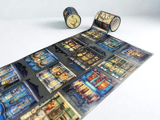 Victorian Storefronts Transparent Washi Tape 6x5 cm – Decorative Scrapbooking - Image 2