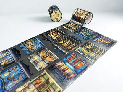 Victorian Storefronts Transparent Washi Tape 6x5 cm – Decorative Scrapbooking - Image 2