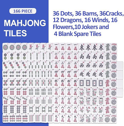 American Mahjong Tile Set with 166 Navy Blue Back Tiles - Image 3
