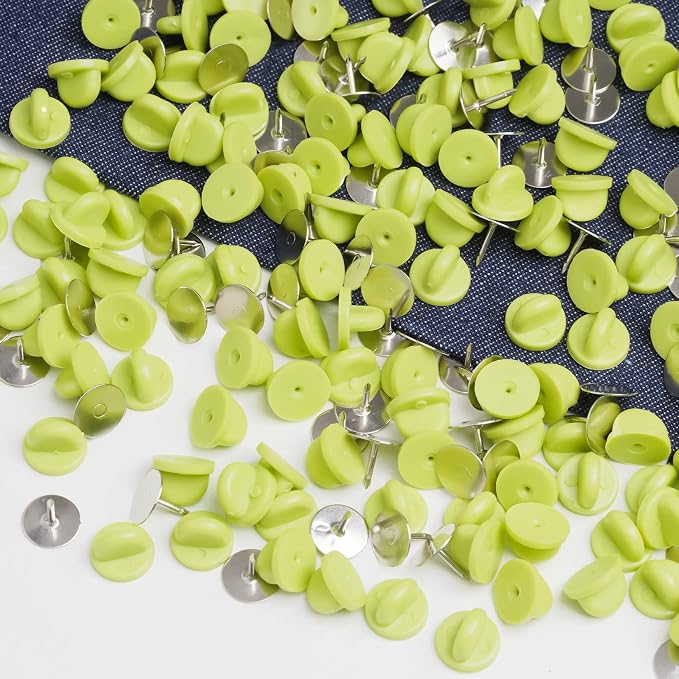 400pcs PVC Rubber Pin Backs Heliltd Butterfly Clutch Pins Tie Tacks Blank Pins - Image 7