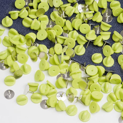 400pcs PVC Rubber Pin Backs Heliltd Butterfly Clutch Pins Tie Tacks Blank Pins - Image 7